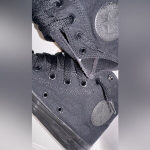 Converse Chuck Taylor All Star Hi Triple Black Monochrome Canvas Sneakers Unisex